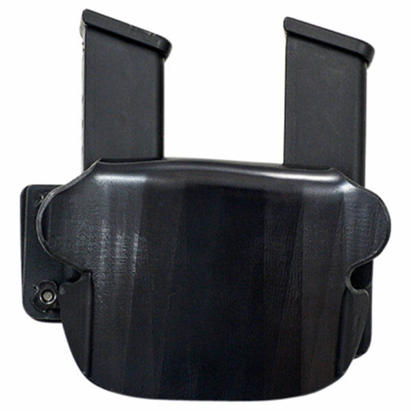 Comp-Tac C62404000LBKN Twin Mag Pouch Double Black Kydex Paddle Compatible w/ Double Stack/Most Glock Right Hand