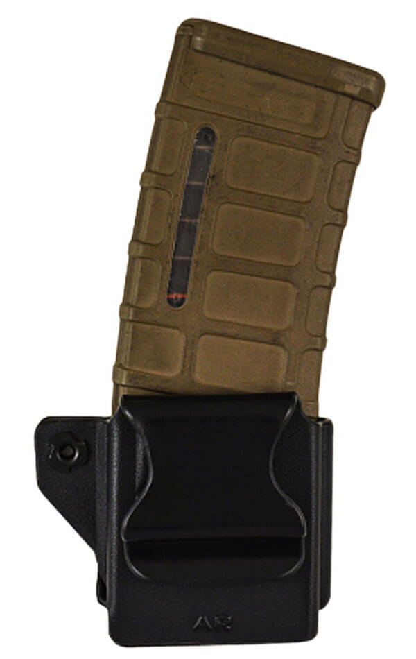 Comp-Tac C39250000LBKN AR Mag Pouch OWB Single Black Kydex Belt Clip Compatible w/ 5.56x45mm NATO/223 Rem Belts 1.50″ Wide Right Hand