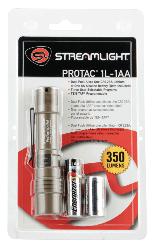 Streamlight 88072 ProTac Coyote Aluminum White LED 18/250 Lumens 130 Meters Range