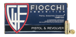 Fiocchi 10AP Shooting Dynamics 10mm Auto 180 gr Full Metal Jacket Truncated-Cone (TCFMJ) 50rd Box