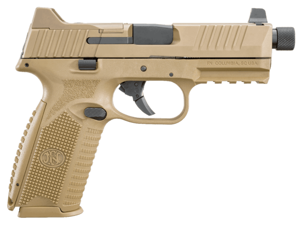FN 66100383 509 Tactical 9mm Luger 4.50″ TB 10+1 Flat Dark Earth Interchangeable Backstrap Grip