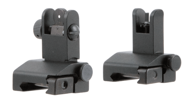 TacFire IS002 Pop Up Iron Sights/Spring Loaded Black Anodized Flip Up for AR-Platform