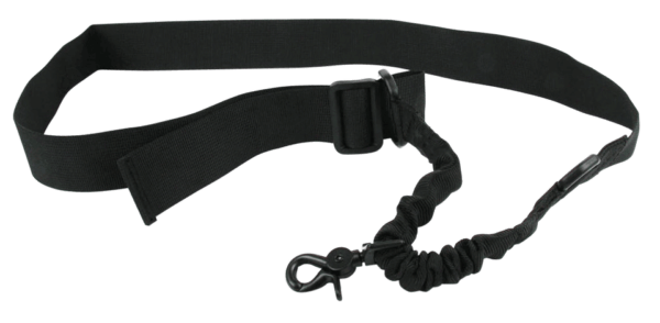 TacFire SL001B Single Point Sling 1.25″ W x 20″-30″ L Adjustable Double Bungee Black Nylon Webbing for Rifle/Shotgun