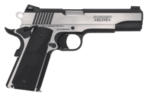 Colt Mfg O1070CE Combat Elite Government 45 ACP 8+1 5 Stainless National Match Barrel  Stainless Steel Serrated Slide  Two-Tone Elite Stainless Steel Frame w/Beavertail  Black Scalloped G10 Grip  Ambidextrous”