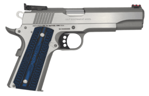 Colt Mfg O5070GCL 1911 Gold Cup Lite 45 ACP 5″ 8+1 Overall Stainless Steel Finished Frame & Slide with Scalloped Blue Checkered G10 Grip & Fiber Optic Sights
