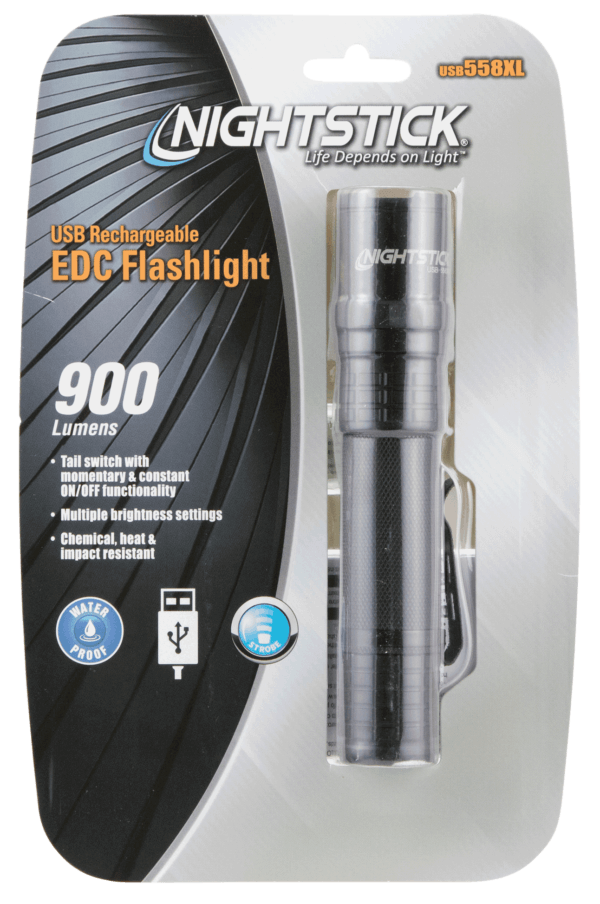 SureFire EDCL1T Everyday Carry 1 Black Anodized Aluminum White LED 5/500 Lumens 175 Meters Range