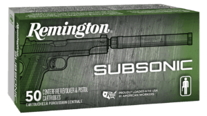 Remington Ammunition 28435 Subsonic Target 9mm Luger 147 gr Flat Nose Enclosed Base (FNEB) 50rd Box