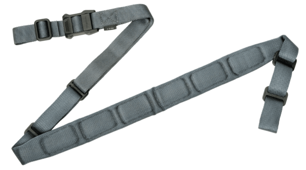 Magpul MAG545-GRY MS1 Sling 1.25″-1.88″ W x 48″- 60″ L Padded Two-Point Gray Nylon Webbing for Rifle