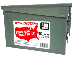 Winchester Ammo WW40C USA Ammo Can 40 S&W 165 gr Full Metal Jacket Truncated Cone 400rd Box