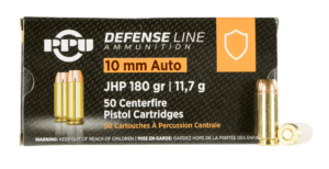 PPU PPD10 Defense 10mm Auto 180 gr Jacketed Hollow Point (JHP) 50rd Box