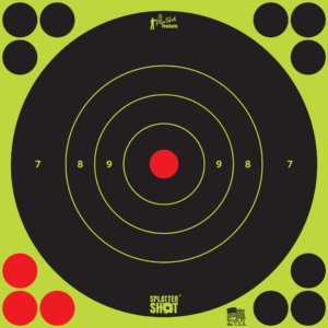 Pro-Shot 8BGREEN6PK SplatterShot Self-Adhesive Paper 8″ Bullseye Black/Green 6 Pack