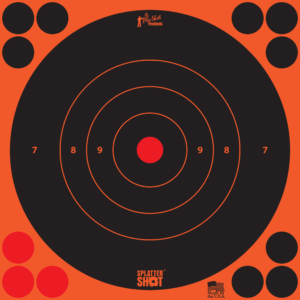 Pro-Shot 8BORNG6PK SplatterShot Black/Orange Self-Adhesive Paper Impact Enhancement Bullseye 6 Pack Includes Pasters