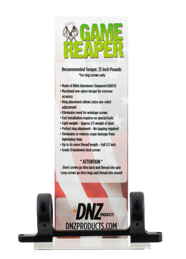 DNZ 27300 Game Reaper-Howa Scope Mount/Ring Combo Matte Black