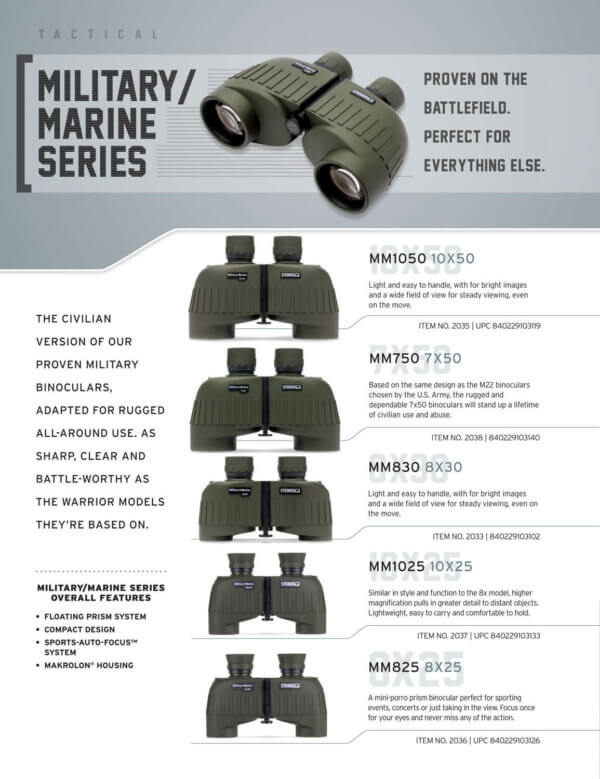Steiner 2035 Military-Marine 10x50mm Porro Prism Green Rubber Armor Makrolon