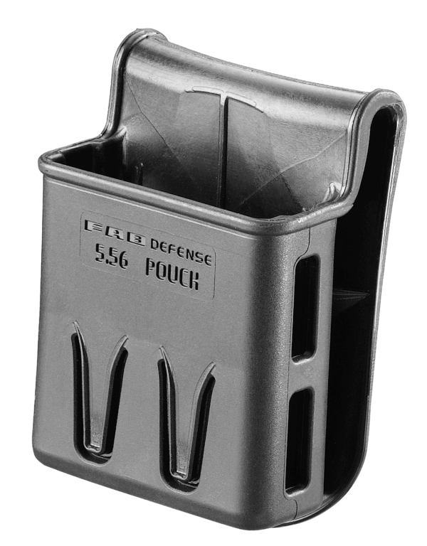 FAB Defense FX556P M4 Mag Pouch Single Black Polymer Belt Compatible w/ M16 Compatible w/ M4 Compatible w/ AR-15 Ambidextrous Hand