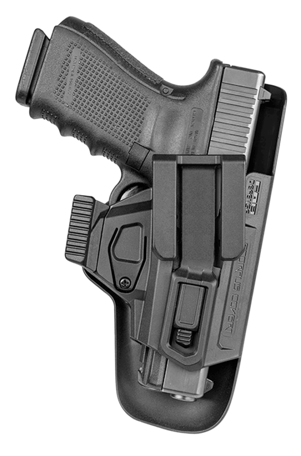 FAB Defense SCCG9B Scorpus Covert IWB Black Polymer Belt Clip Compatible w/Glock 17/19/23/32 Belt 1.50-1.75″ Wide Right Hand