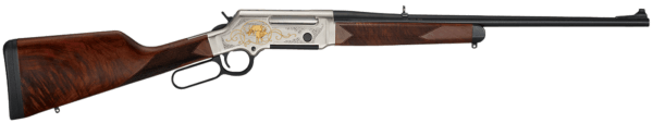 Henry H014WL308 Long Ranger Wildlife 308 Win Caliber with 4+1 Capacity 20″ Blued Barrel Nickel-Plated 24K Gold Inlay Engraved Elk Metal Finish & American Walnut Stock Right Hand (Full Size)