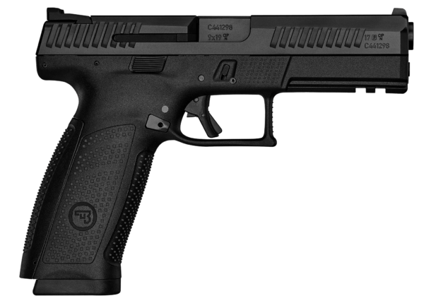 CZ-USA 91540 P-10 F 9mm Luger 4.50″ 19+1 Black Nitride Finish Frame with Inside Railed Steel Slide Interchangeable Backstrap Grip & Picatinny Rail