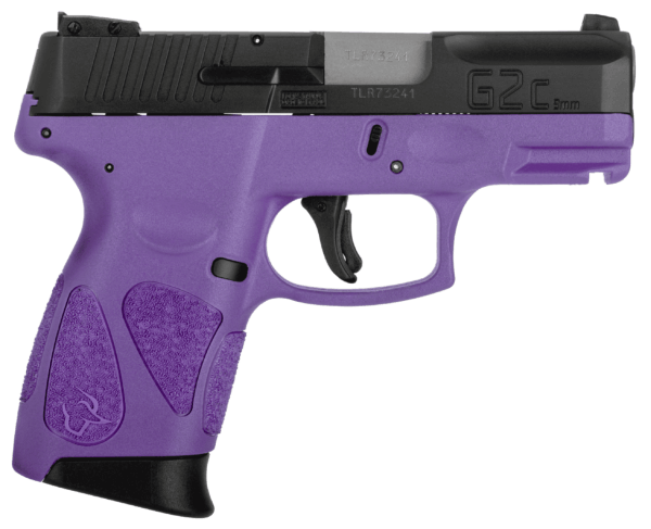 Taurus 1G2C93112DP G2C 9mm Luger 12+1 3.25″ Barrel Black Carbon Steel Slide Dark Purple Polymer Grip