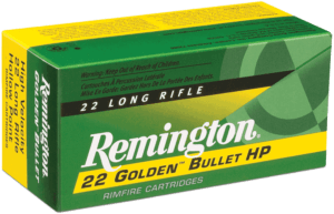 Remington Ammunition 21229 Golden Bullet Rimfire 22 LR 36 gr Plated Hollow Point 225rd Box