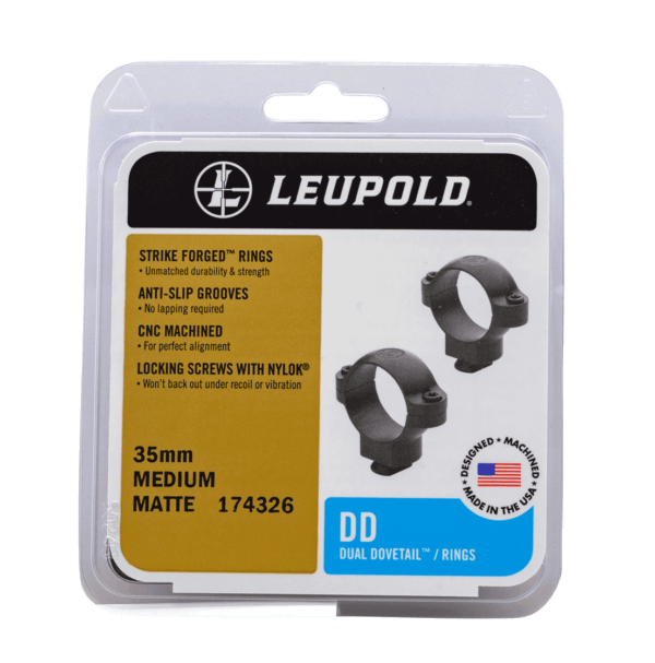 Leupold 174079 PRW2 Scope Ring Set Picatinny/Weaver Low 1″ Tube Matte Black Steel