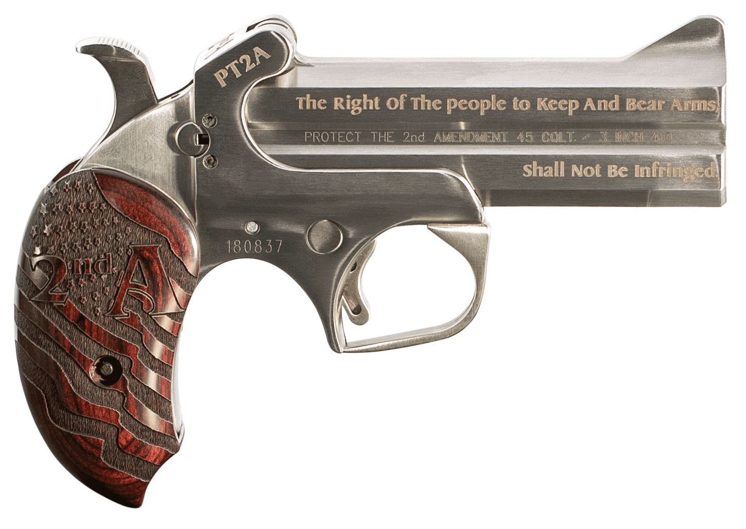 Bond Arms PT2A Protect the 2nd Amendment Derringer Single 45 Colt (LC)/410 ...