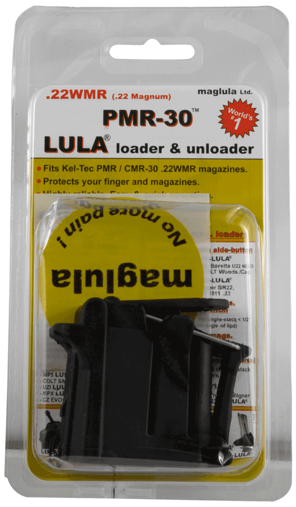 Maglula LU34B LULA Loader & Unloader Made of Polymer with Black Finish for 22 WMR Kel-Tec PMR30