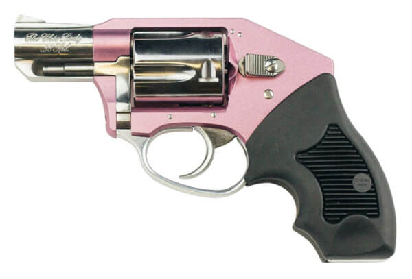 Charter Arms 53852 Undercover Lite Chic Lady Off Duty 38 Special 5rd Shot 2″ High Polished Stainless Pink Aluminum Frame Black Finger Grooved Rubber Grip
