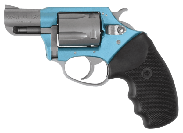 Charter Arms 53860 Undercover Lite Santa Fe Revolver Single/Double 38 Special 2″ 5 Rd Black Synthetic Grip Stainless Barrel/Turquoise Aluminum Frame