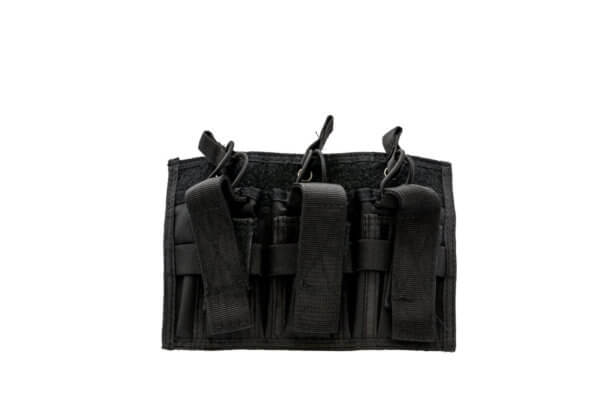 Bulldog BDT62 Tri-Double Mag Pouch MOLLE Black Belt Loop Compatible w/ 30-Round Compatible w/ High Capacity
