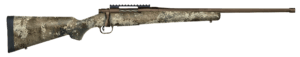Mossberg 28046 Patriot Predator 6.5 Creedmoor Caliber with 5+1 Capacity 22″ Threaded/Fluted Barrel Patriot Brown Cerakote Metal Finish & TrueTimber Strata Synthetic Stock Right Hand (Full Size)