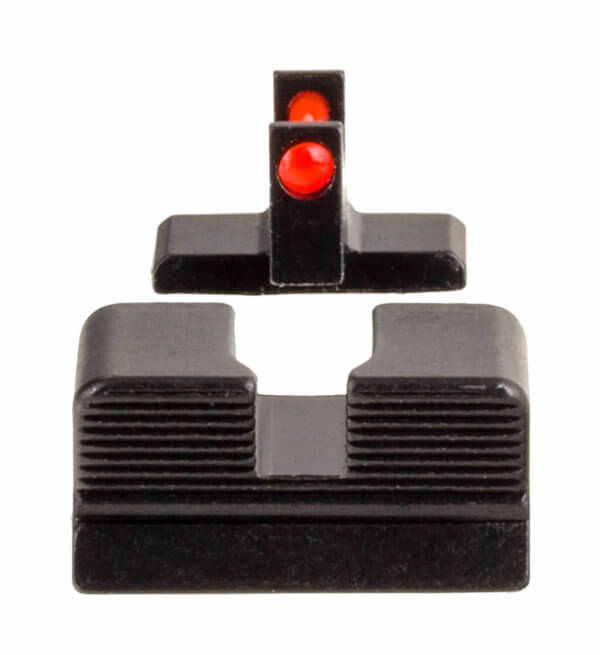 Trijicon 601050 Fiber Sights- for Sig Sauer #8 Front/ #8 Rear  Black | Red Fiber Optic Front Sight Front Sight Black Rear Sight