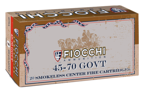 Fiocchi 4570A Cowboy Action Target 45-70 Gov 405 gr Lead Round Nose Flat Point (LRNFP) 20rd Box