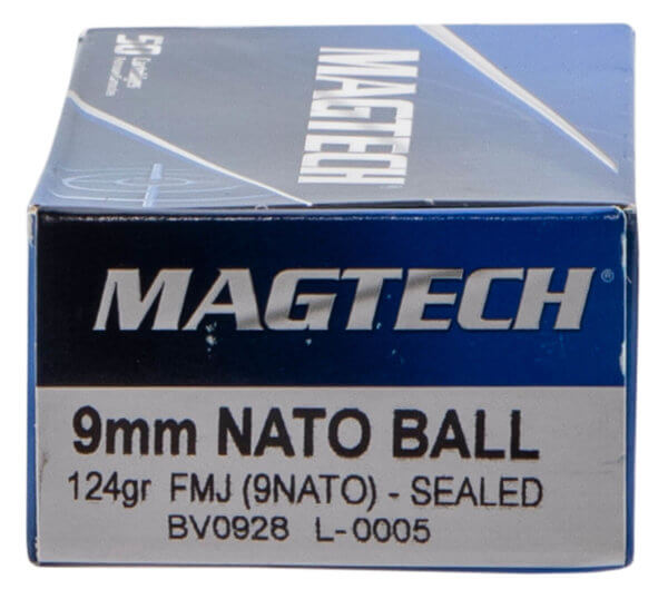 Magtech 9NATO Range/Training Target 9mm NATO 124 gr Full Metal Jacket (FMJ) 50rd Box