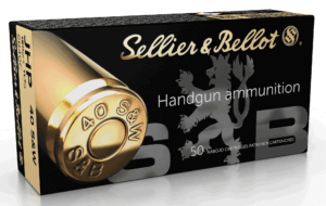 Sellier & Bellot SB40C Handgun 40 S&W 180 gr Jacketed Hollow Point (JHP) 50rd Box