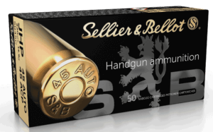 Sellier & Bellot SB45C Handgun 45 ACP 230 gr Jacketed Hollow Point (JHP) 50rd Box