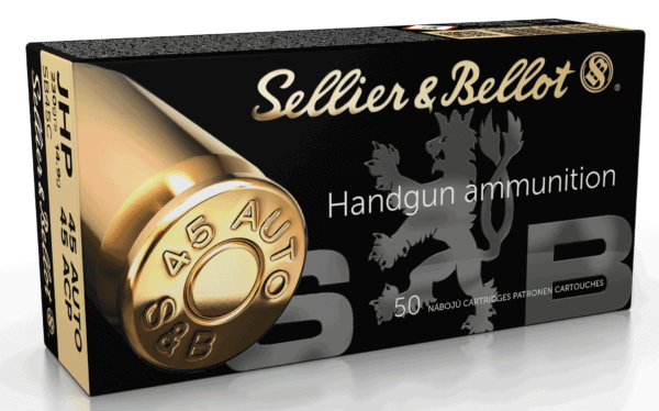Sellier & Bellot SB45C Handgun  45 ACP 230 gr Jacket Hollow Point 50rd Box