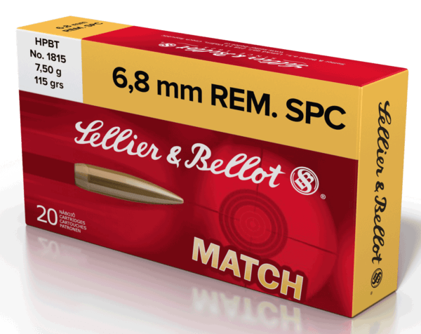 Sellier & Bellot SB68D Rifle  6.8mm Rem SPC 115 gr Hollow Point Boat Tail 20rd Box