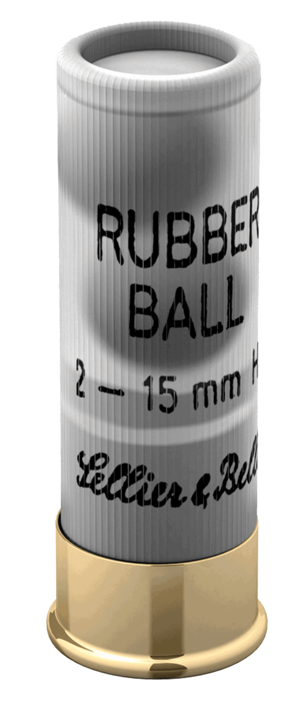 Sellier & Bellot SB12RBB Shotgun  12 Gauge 2.75 2 Rubber Spherical Ball 25 Bx/ 10 Case”