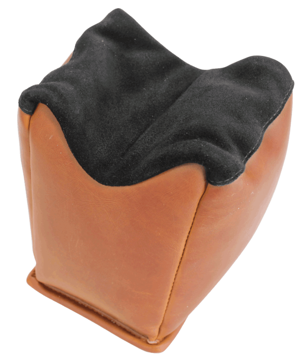 Birchwood Casey 48221 Shooting Rest Tan Leather with Black Suede Top 4″ W x 6″ L x 6″ H Unfilled Weight 7 lbs