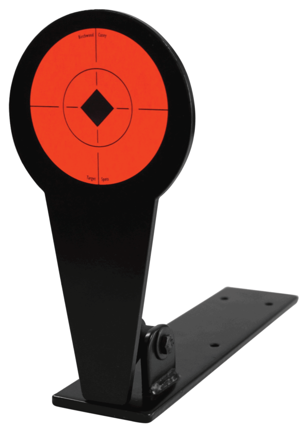 Birchwood Casey 47524 World of Targets Popper 4″ Rimfire Pistol/Rifle Black/Orange Steel Diamond Standing Includes Ground Stakes