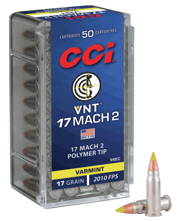 CCI 948CC Varmint VNT 17 HM2 17 gr Polymer Tip 50rd Box