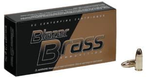 CCI 51991BB Blazer Brass 9mm Luger 115 gr Full Metal Jacket (FMJ) 100rd Box