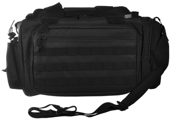 NcStar CVCRB2950B VISM Competition Range Bag with Padded Side Pockets Lockable Zippers Mag Pockets Large D-Rings Wide Padded Shoulder Strap & Black Finish