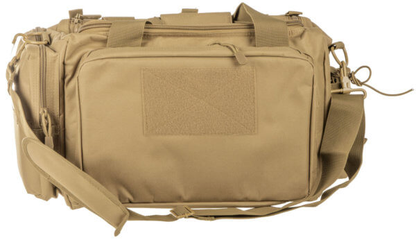 NcStar CVCRB2950T VISM Competition Range Bag with Padded Side Pockets Lockable Zippers Mag Pockets Large D-Rings Wide Padded Shoulder Strap & Tan Finish
