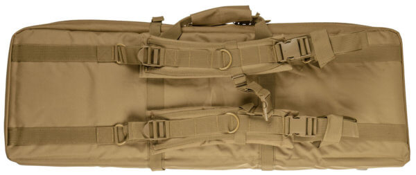 NcStar CVDC2946T36 VISM Double Carbine Case Tan PVC Nylon with Foam Padding Lockable Zippers Pockets & MOLLE Webbing 36″ L x 13″ H Interior Dimensions