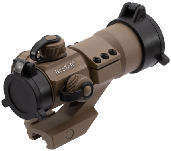 NcStar DRGB135T 35mm Red/Green/Blue Dot Optic Tan Small Tube 1x35mm 3 MOA Red/Green/Blue Dot Illuminated Reticle