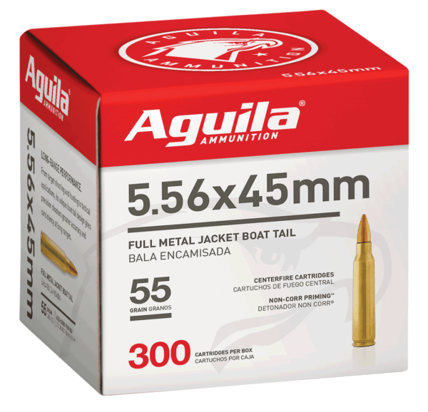 Aguila 1E556126 Target & Range Rifle 5.56x45mm NATO 55 gr Full Metal Jacket Boat Tail 300rd Box