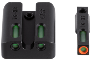 TruGlo TG13CZ2PC TFX Pro Black | Green Tritium & Fiber Optic Orange Outline Front Sight Green Tritium & Fiber Optic Rear Sight