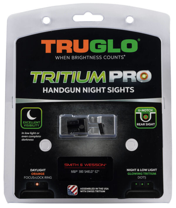 TruGlo TG231MP3C Tritium Pro  Black | Green Tritium Orange Outline Front Sight Green Tritium Rear Sight